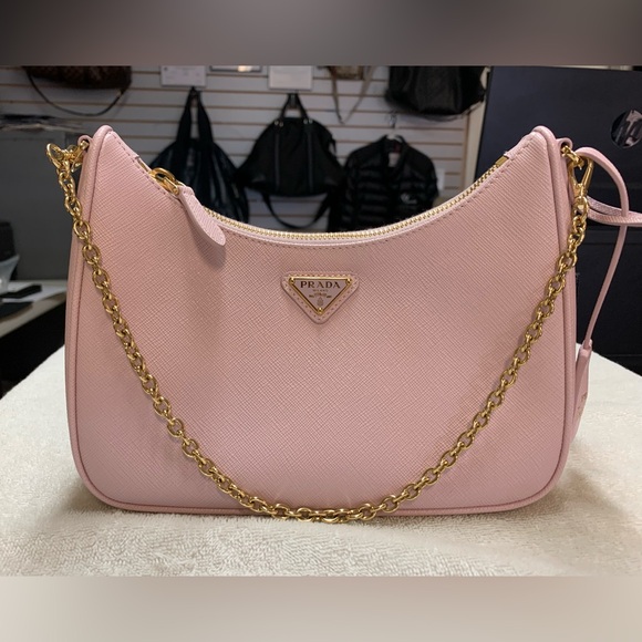 Prada Re-Edition 2005 Pink Alabaster Saffiano Leather Bag - Picture 1 of 16